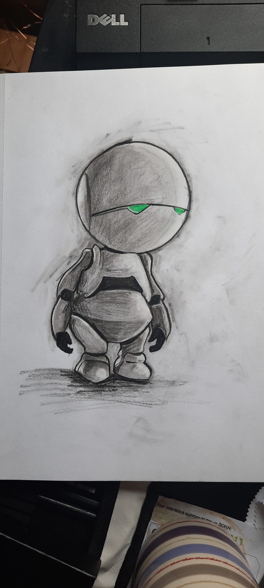 Marvin the Paranoid Android, from Hitchhikers Guide to the Galaxy