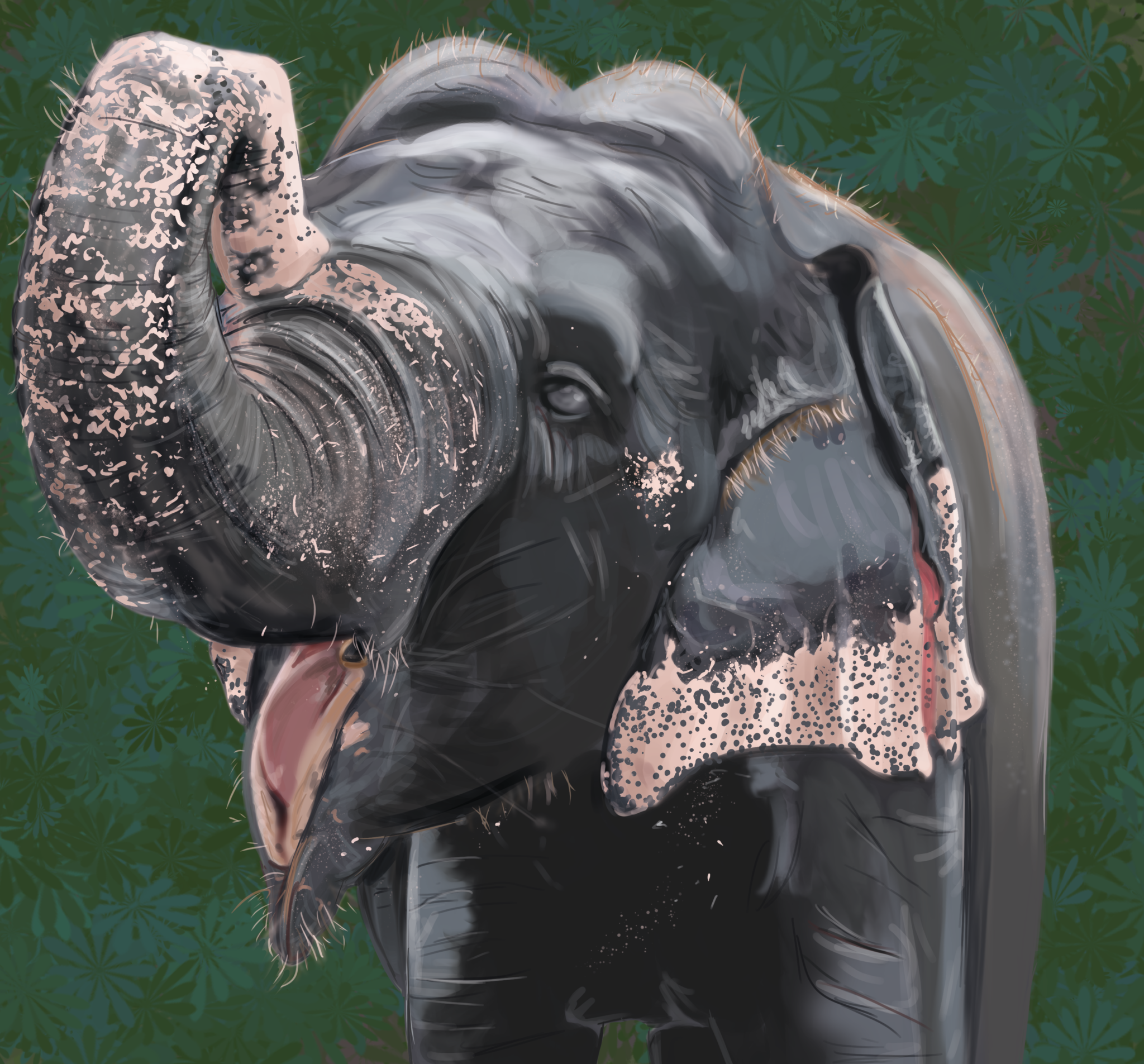 Elephant digital painting