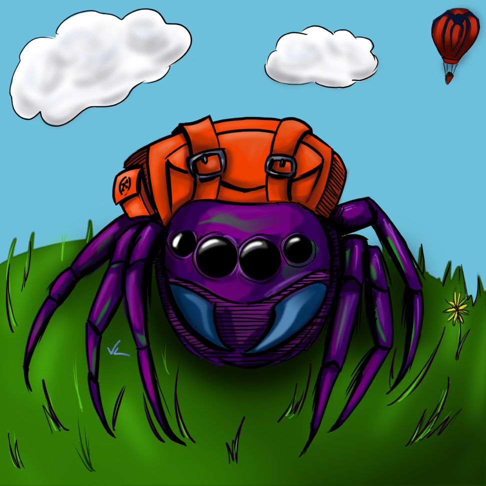 Traveler spider, digital art