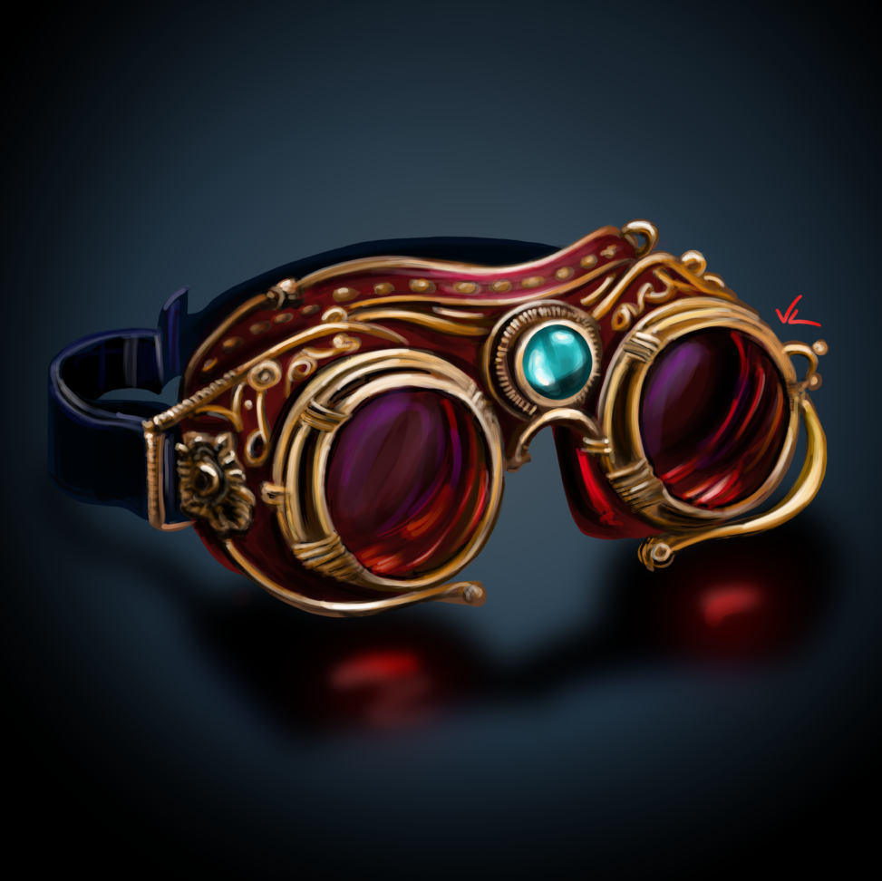 Steampunk Goggles, digital art